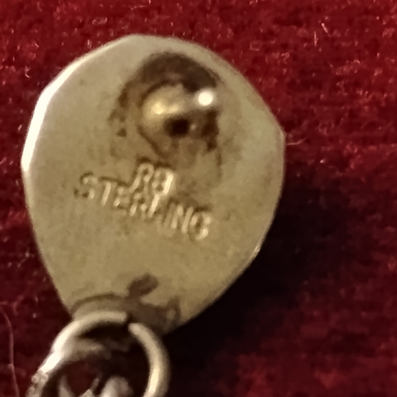 Native American Sterling Silver and Turquoise Bear Paw Earrings/Richard Begay - Picture 2 of 3